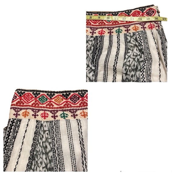 RARE!! Free People Amanda Handkerchief Embroidered Maxi 100% Cotton Medium - Picture 8 of 10